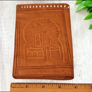 Vintage  Moroccan Wallet‎ Genuine Leather Bi-fold Handmade Pocket Unisex